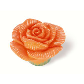 101-100 Siro Designs Flowers - 50mm Knob in Orange Rose
