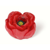 101-104 Siro Designs Flowers - 50mm Knob in Red/Yellow Poppy