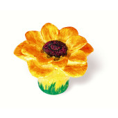 101-106 Siro Designs Flowers - 50mm Knob in Yellow/Orange Sunflower