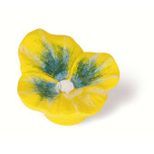 101-114 Siro Designs Flowers - 50mm Knob in Yellow Pansey