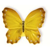 72-104 Siro Designs Butterflies - 41mm Knob in Yellow w/White Dots & Stripes