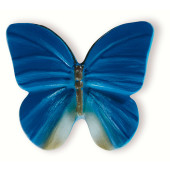 72-110 Siro Designs Butterflies - 42mm Knob in Blue With Grey