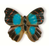 72-120 Siro Designs Butterflies - 42mm Knob in Brown/Blue/Red